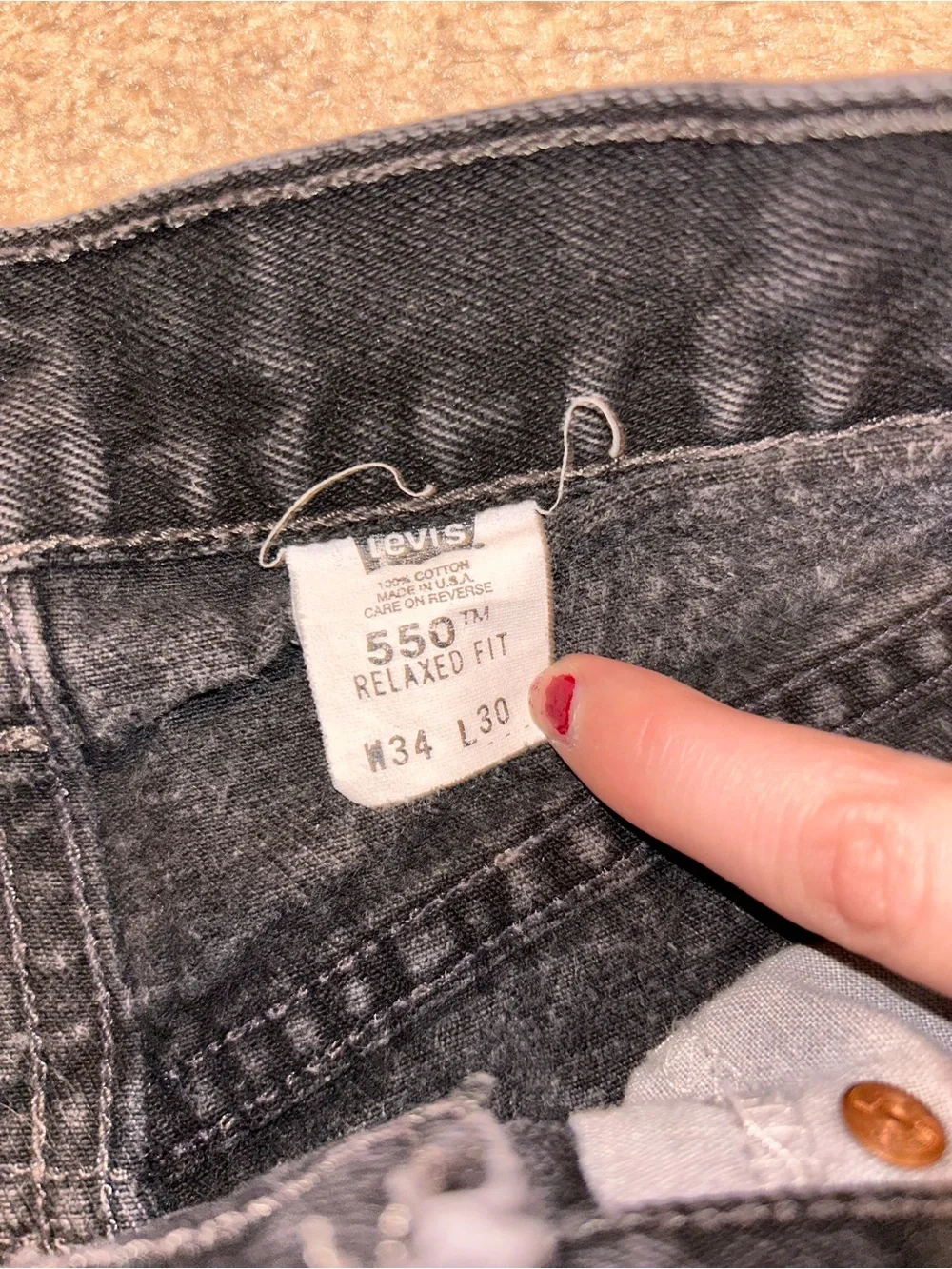 Upcycled size Men’s 34 Levi’s black denim miniskirt